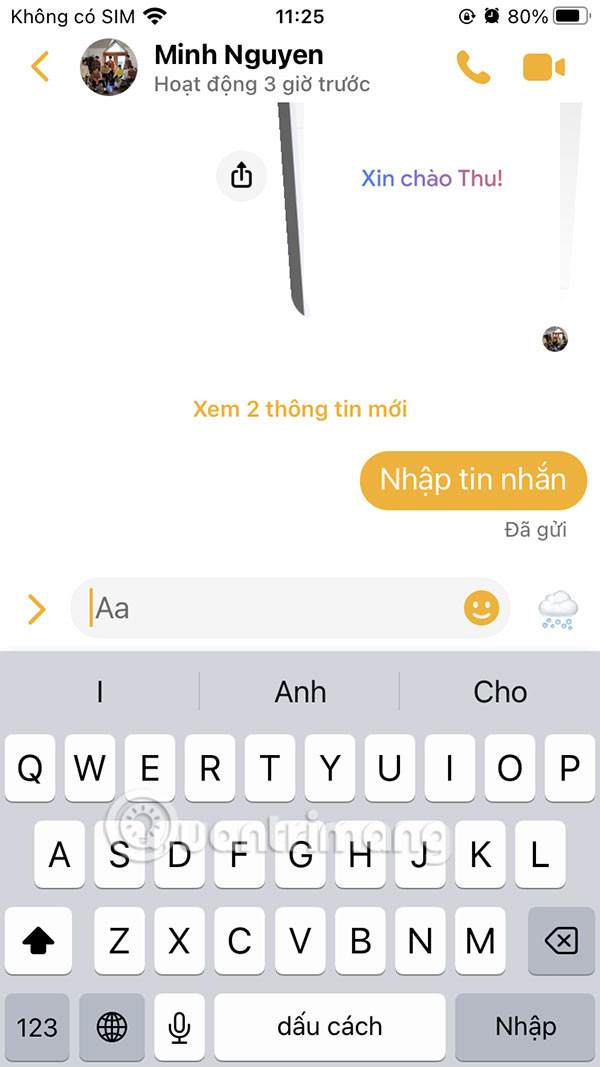 Instructions to change Messenger color on phone, computer Picture 6