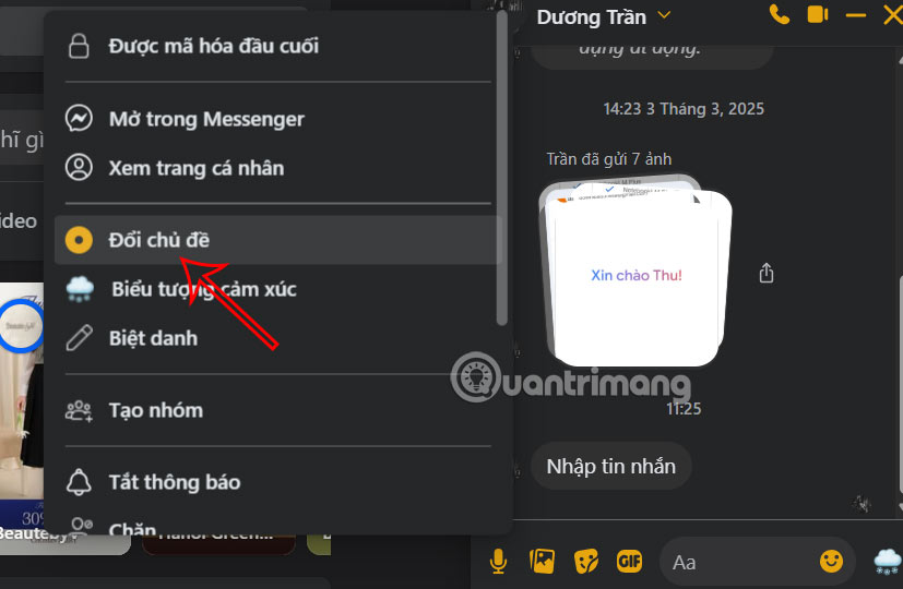 Instructions to change Messenger color on phone, computer Picture 7