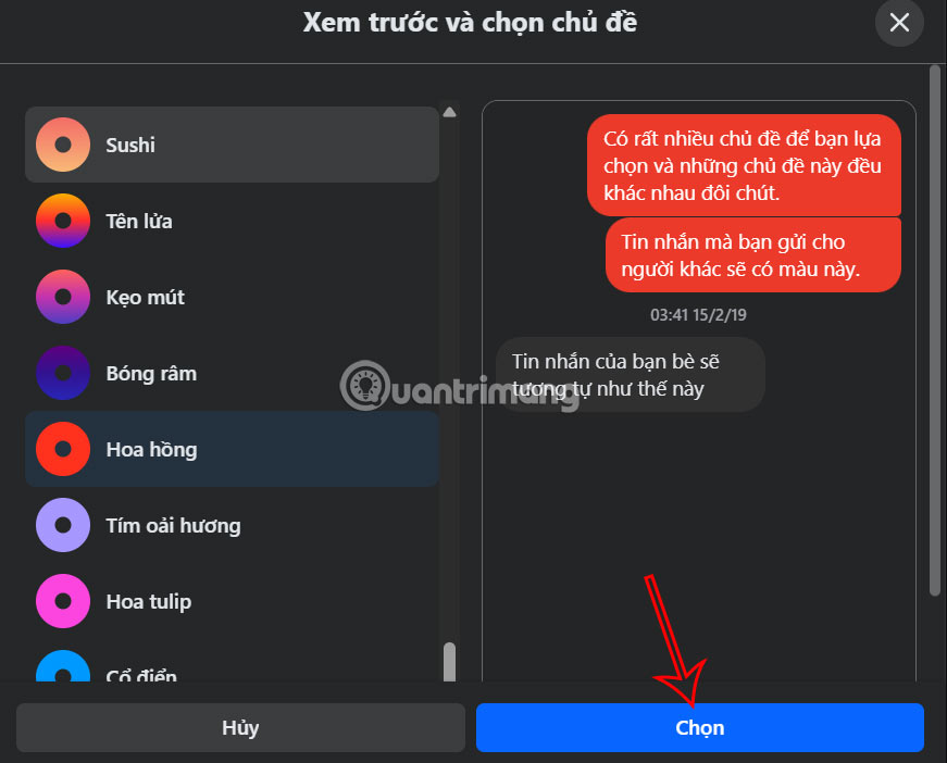 Instructions to change Messenger color on phone, computer Picture 9