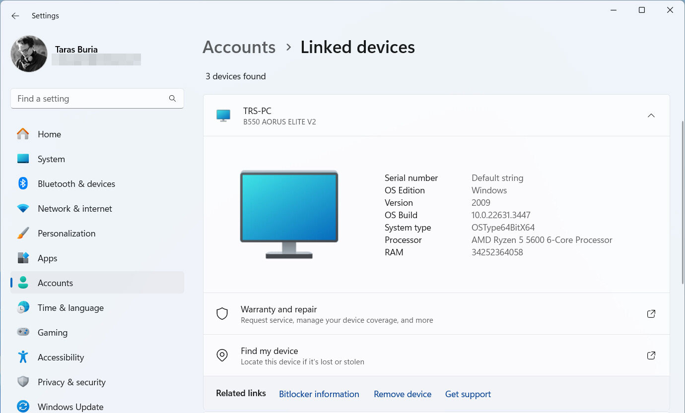 Microsoft adds a page to manage devices sharing the same user account ...