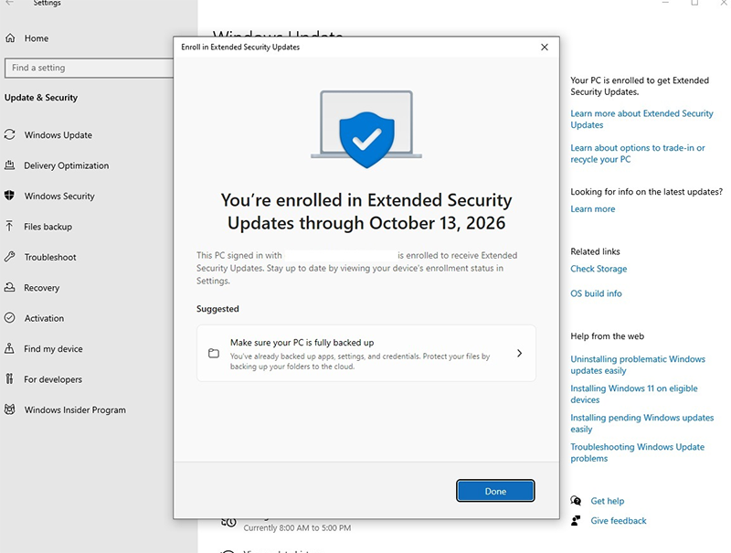 Microsoft: Windows 10 ESU works even if Windows 11 is not supported Picture 1