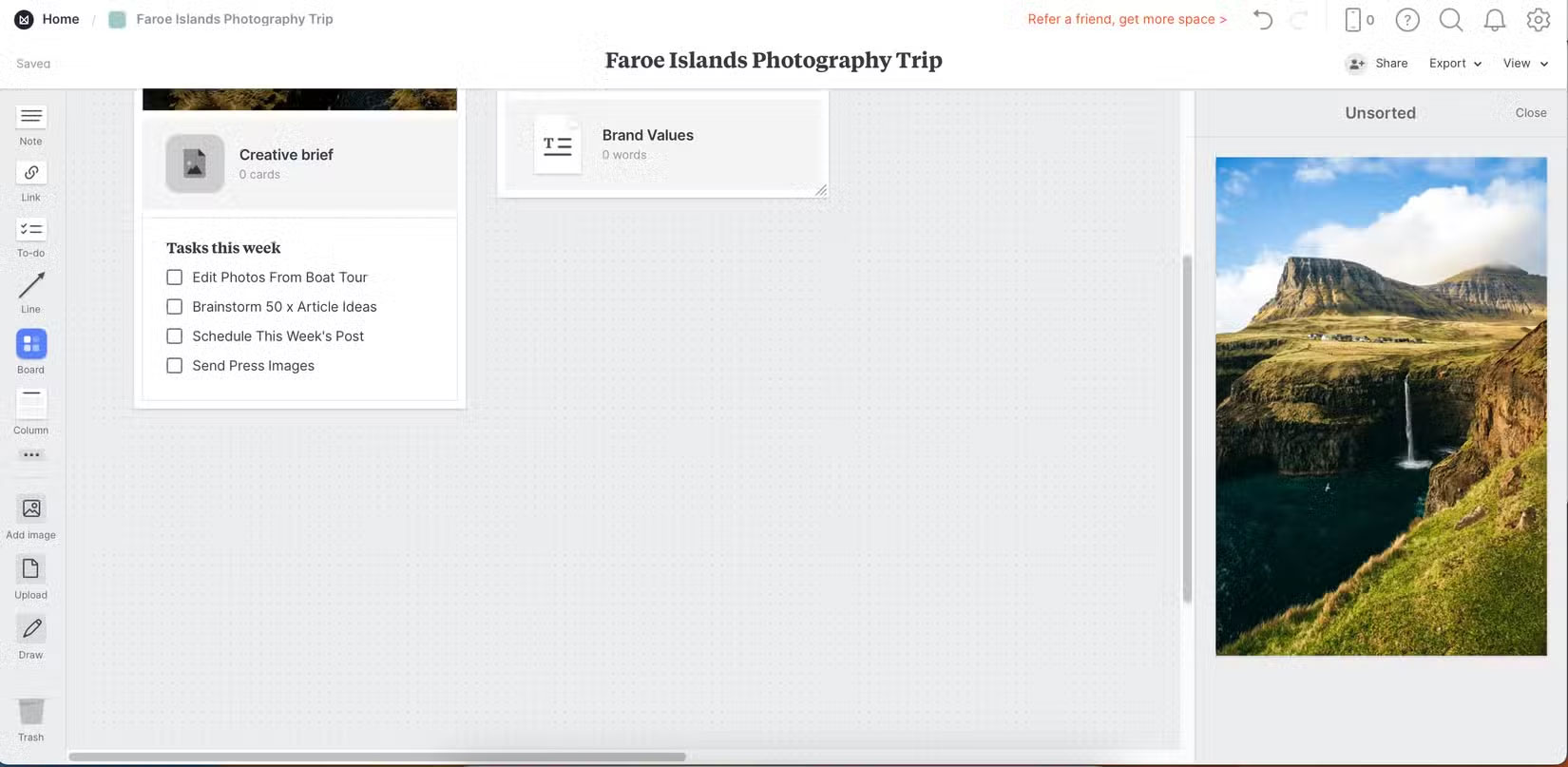 Milanote note taking app Picture 3