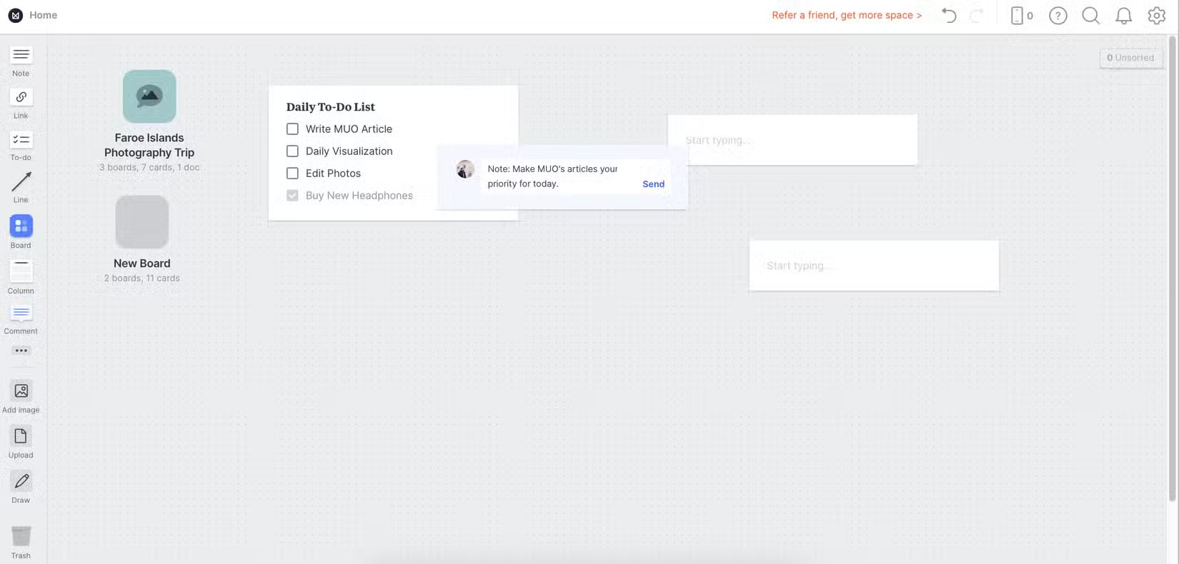 Milanote note taking app Picture 4