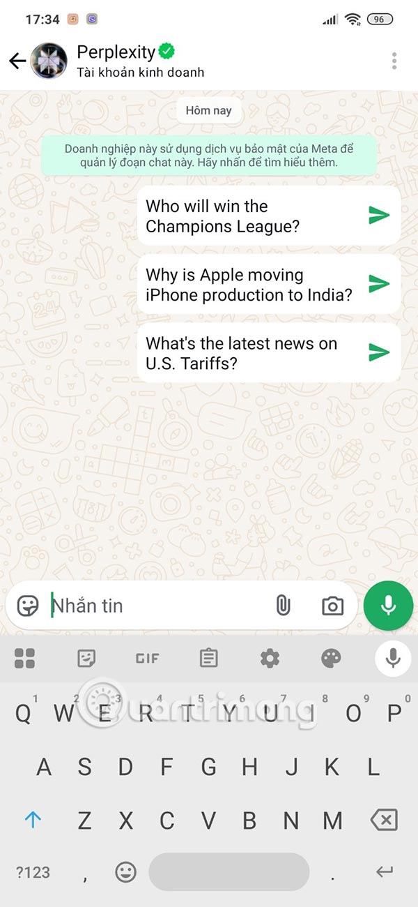 How to Add Perplexity AI on WhatsApp Picture 7