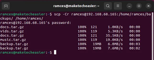 Moving files between Linux systems with SCP Picture 11