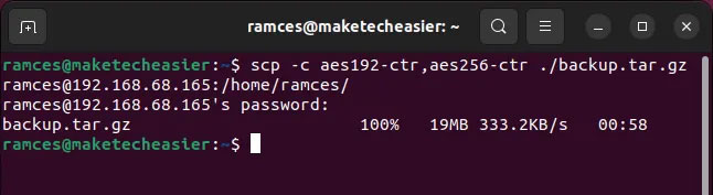 Moving files between Linux systems with SCP Picture 13