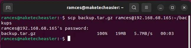 Moving files between Linux systems with SCP Picture 5