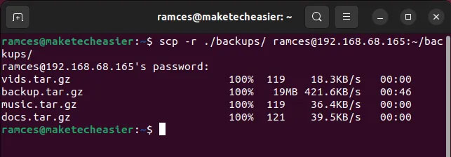 Moving files between Linux systems with SCP Picture 8