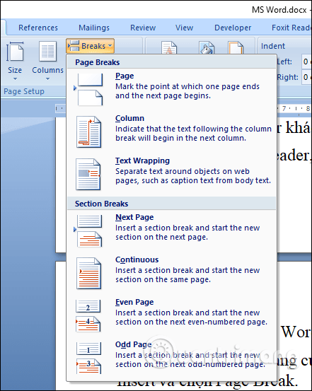 Picture 12 of MS Word - Lesson 11: Formatting Word Pages
