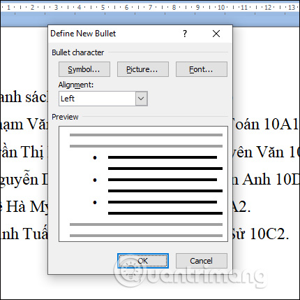 Picture 4 of MS Word - Lesson 15: Numbering at the beginning of lines