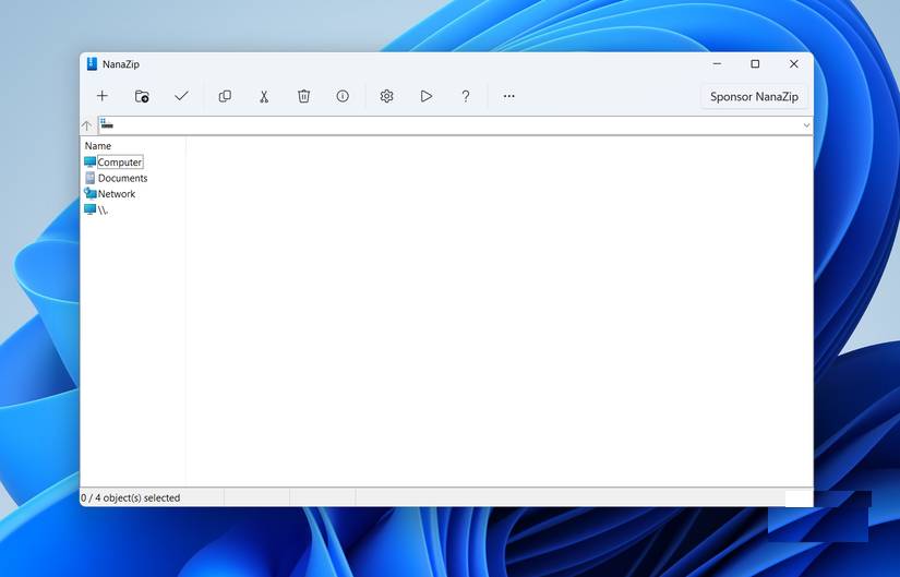 NanaZip - An open-source tool for decompressing zip files. Picture 1
