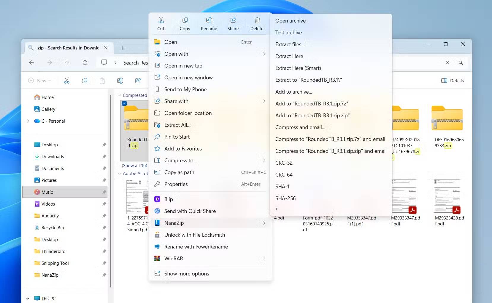 NanaZip - An open-source tool for decompressing zip files. Picture 3
