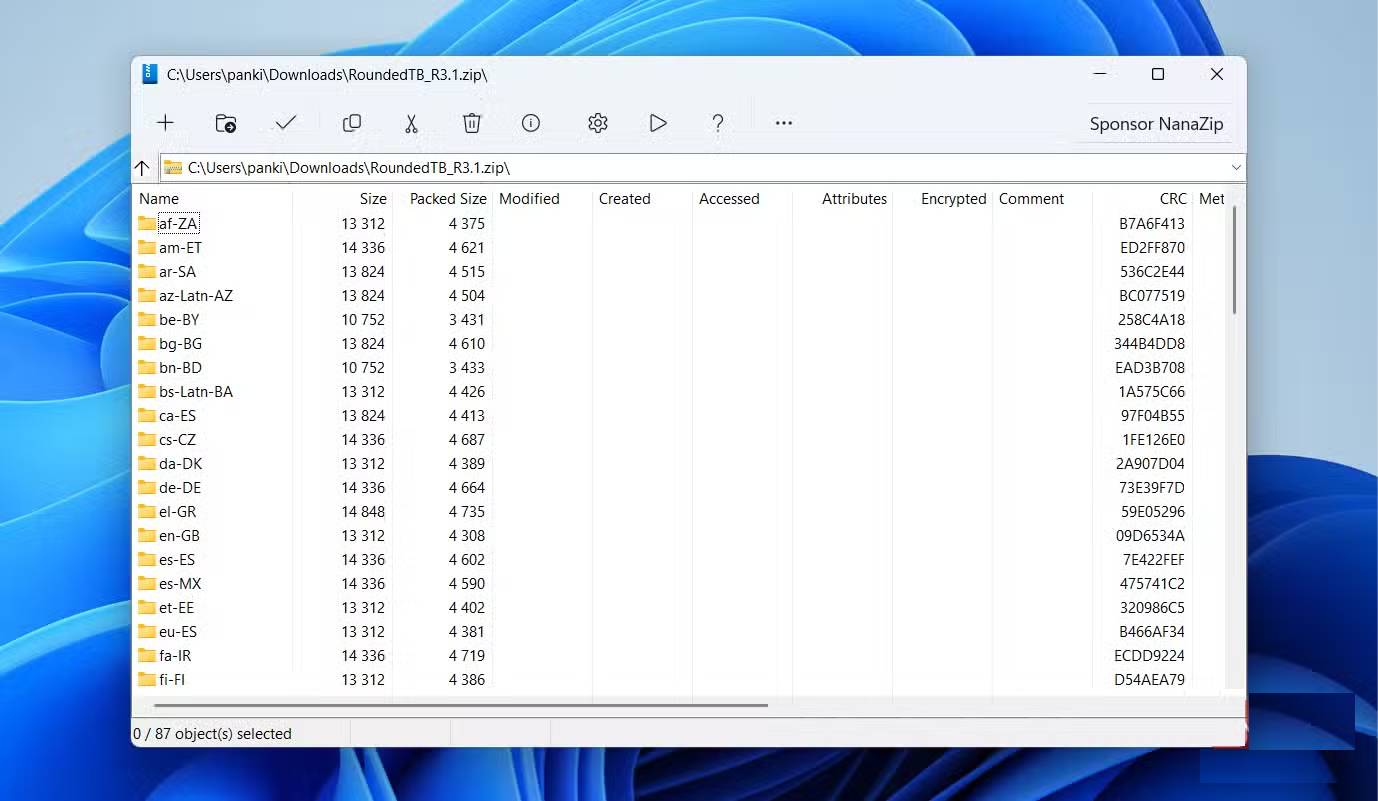 NanaZip - An open-source tool for decompressing zip files. Picture 5