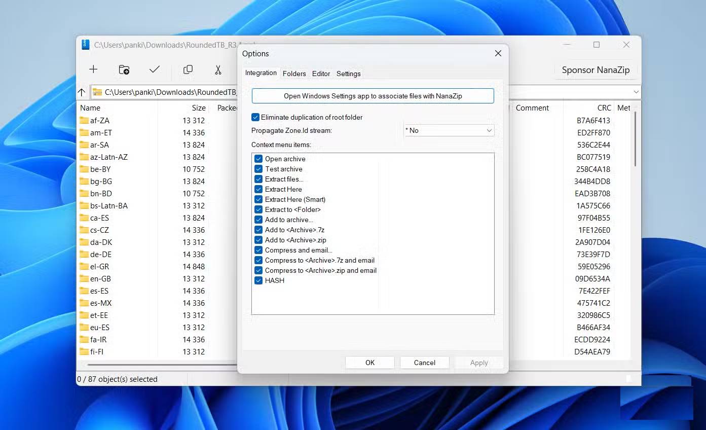 NanaZip - An open-source tool for decompressing zip files. Picture 6