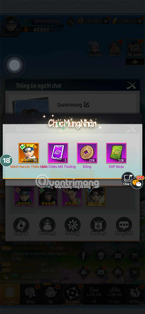 Latest Ninja Giftcode and how to redeem code Picture 2