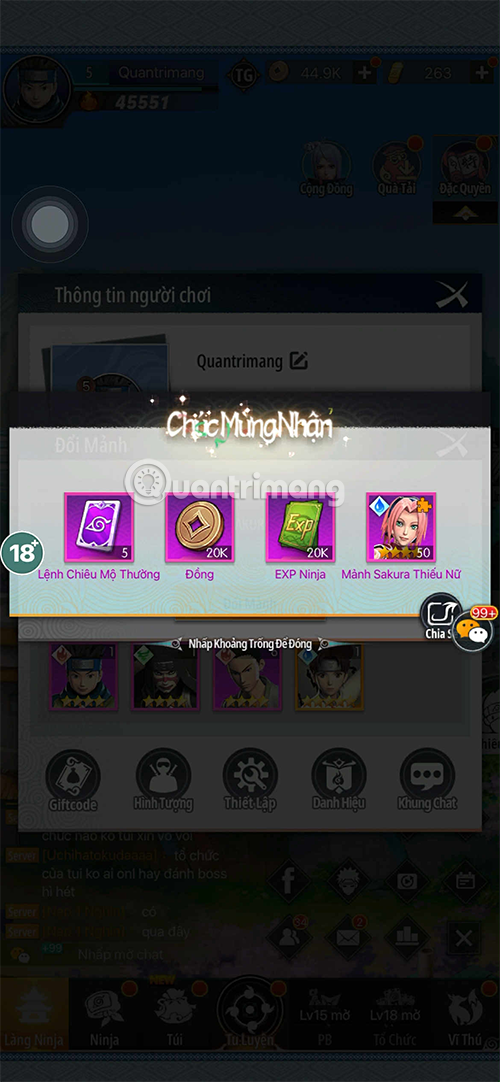 Latest Ninja Giftcode and how to redeem code Picture 4