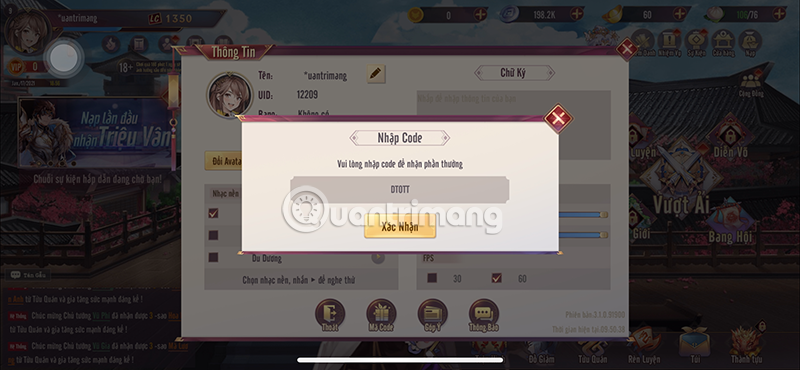 Latest Danh Tuong Origin Code and how to redeem code Picture 3
