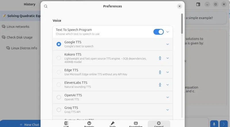 Newelle: AI assistant makes Linux desktops smarter. Picture 4