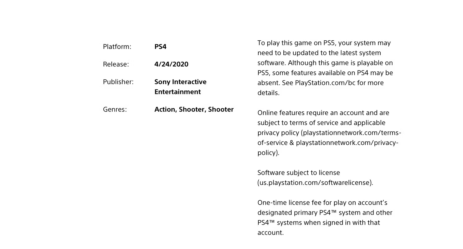 Note when buying Sony games on PC Picture 5