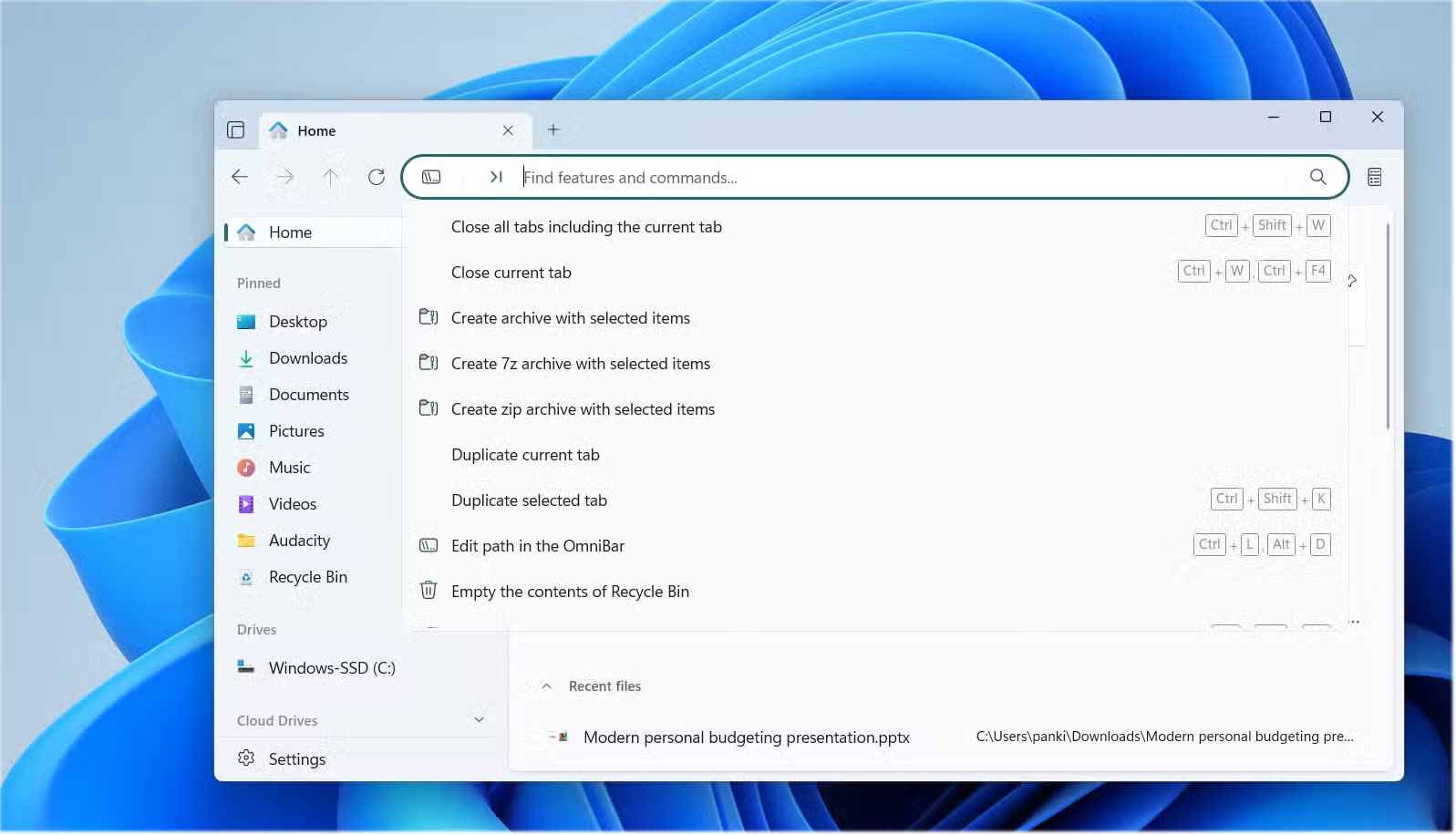 The Omnibar is the search and command bar that Windows deserved but never had. Picture 3