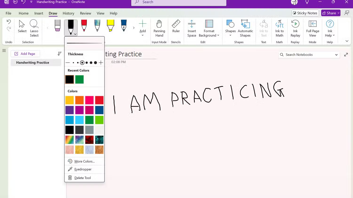 OneNote trick to convert handwriting into legible text Picture 3