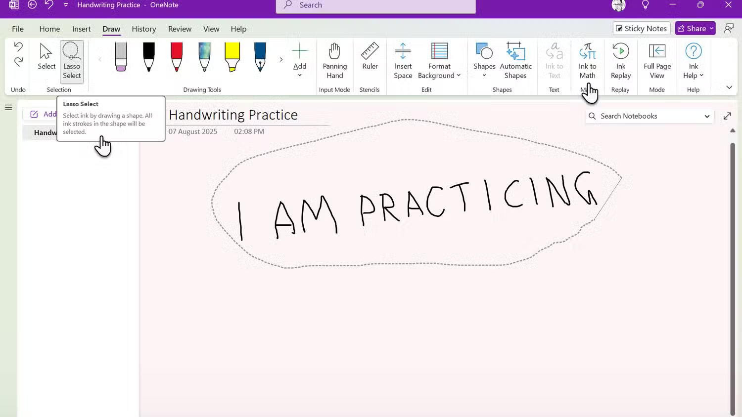 OneNote trick to convert handwriting into legible text Picture 4