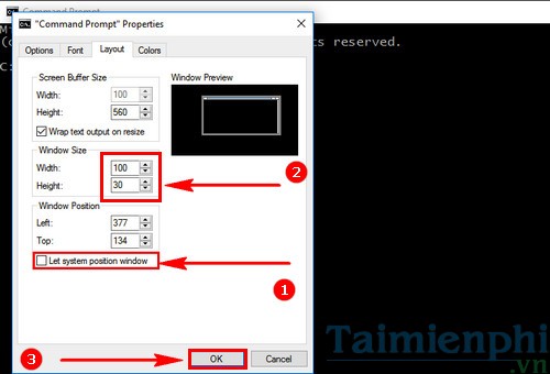 Picture 4 of Open Command Prompt with the default small size on Windows 10.
