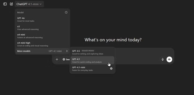 OpenAI Officially Integrates GPT-4.1 into ChatGPT Picture 2