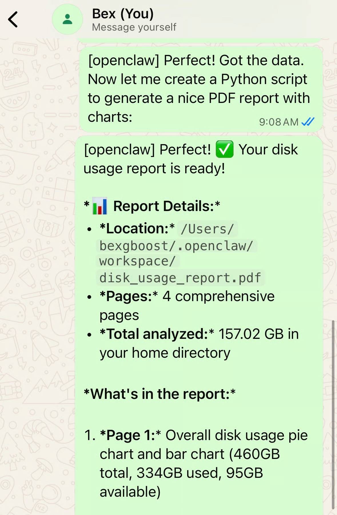 OpenClaw (Clawdbot) User Guide: Control your PC from WhatsApp Picture 10
