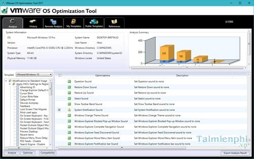 Picture 1 of Optimize Windows 10 using VMware OS Optimization Tool
