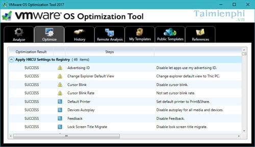 Picture 4 of Optimize Windows 10 using VMware OS Optimization Tool