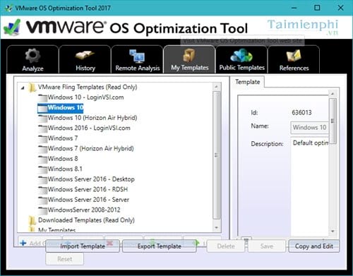 Picture 9 of Optimize Windows 10 using VMware OS Optimization Tool