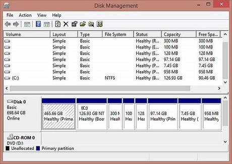 Picture 2 of Partitioning a hard drive in Windows 8, how to partition a hard drive in Windows 8.