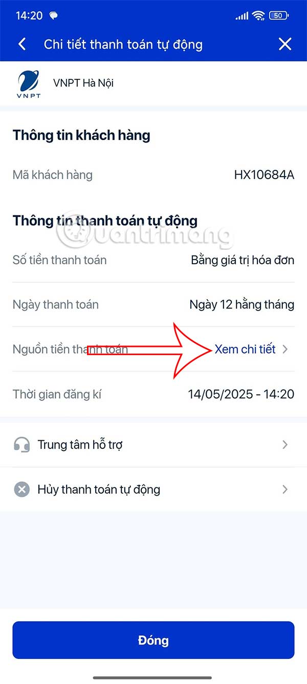 Instructions for registering for automatic bill payment on ZaloPay Picture 10