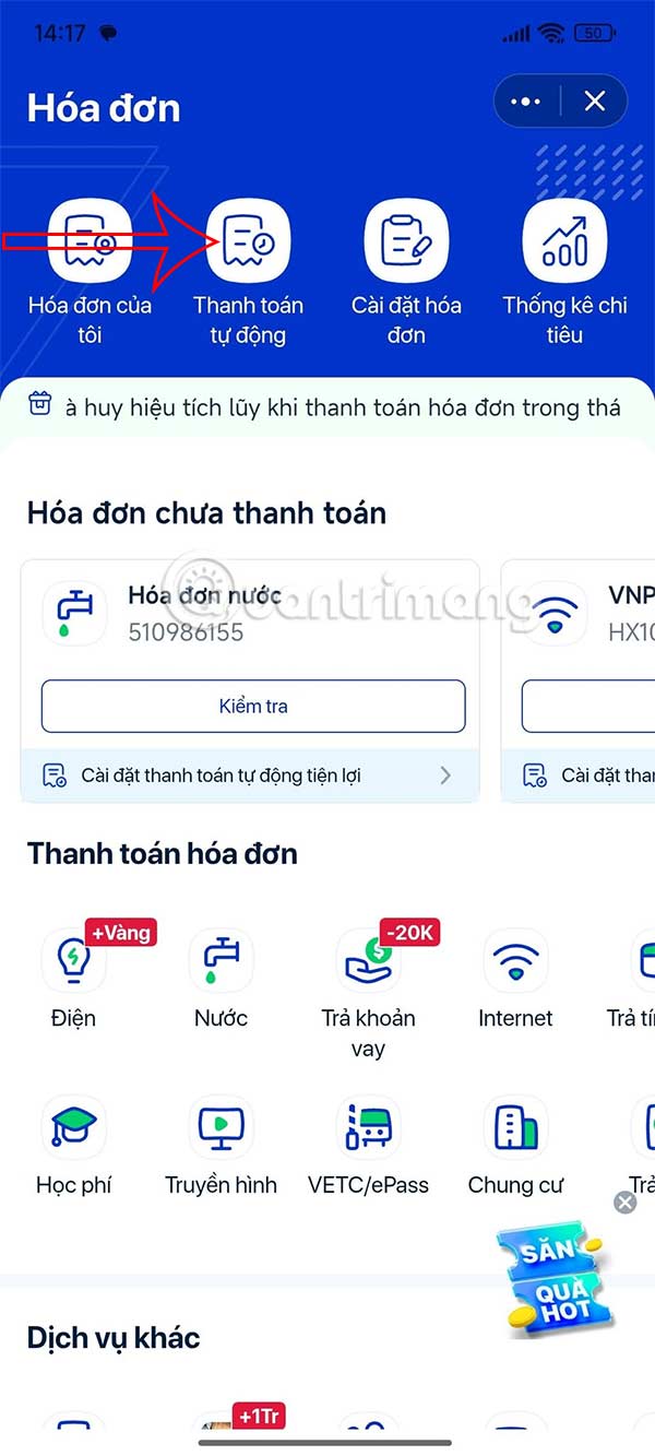 Instructions for registering for automatic bill payment on ZaloPay Picture 2