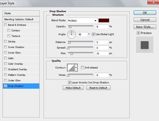 Photoshop CS6: Create a Christmas card with snowflakes on a red background. Picture 15