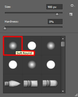 Photoshop CS6: Create a Christmas card with snowflakes on a red background. Picture 17