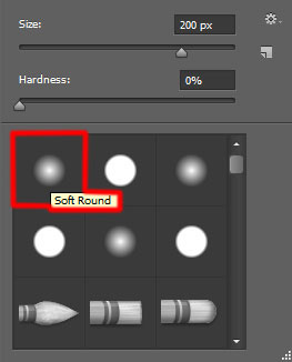 Photoshop CS6: Create a Christmas card with snowflakes on a red background. Picture 25
