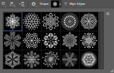 Photoshop CS6: Create a Christmas card with snowflakes on a red background. Picture 27