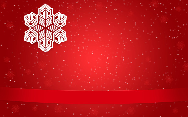 Photoshop CS6: Create a Christmas card with snowflakes on a red background. Picture 31