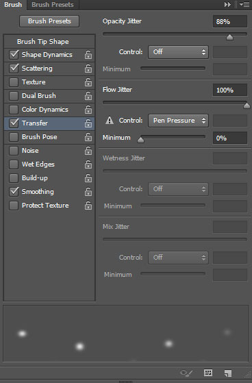 Photoshop CS6: Create a Christmas card with snowflakes on a red background. Picture 7