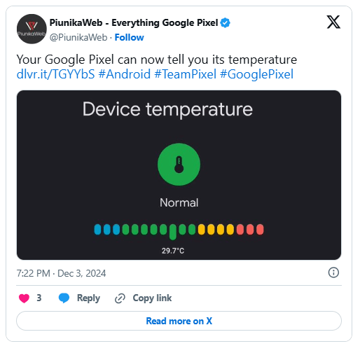 Pixel phones can now tell exactly what temperature is inside Picture 1