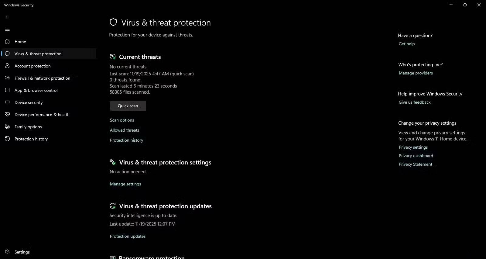 Remove your antivirus software! Windows Security will help keep your computer safer. Picture 4