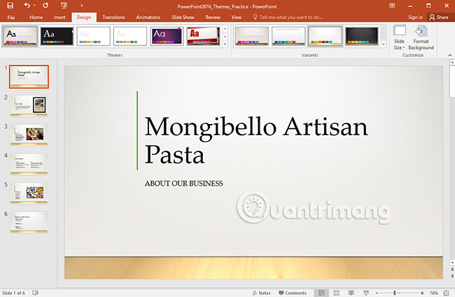 PowerPoint 2016: Apply themes in PowerPoint Picture 9