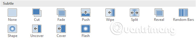 PowerPoint 2016: Apply transition effects Picture 1