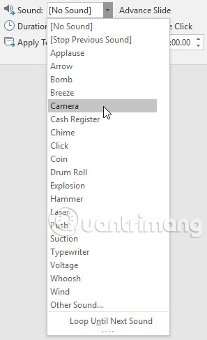 PowerPoint 2016: Apply transition effects Picture 12