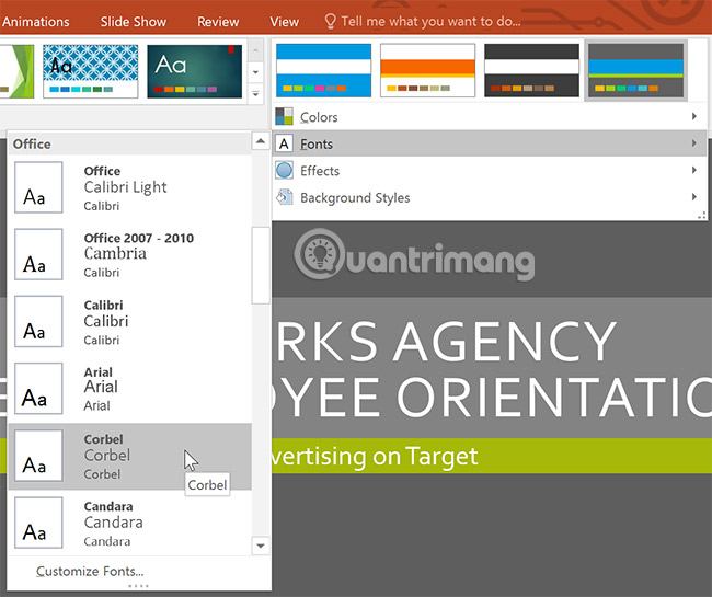 PowerPoint 2016: How to change the theme in PowerPoint Picture 7