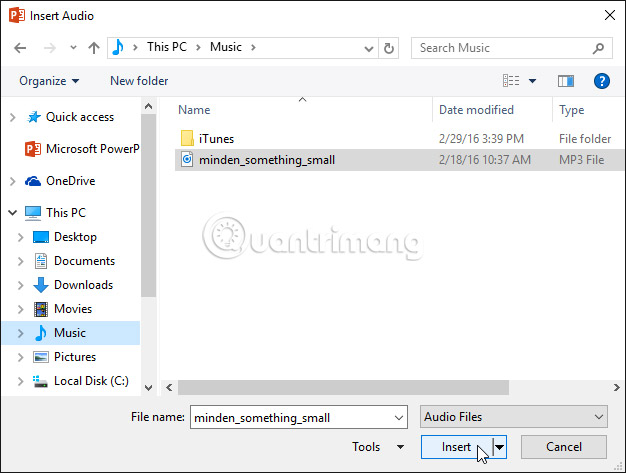 PowerPoint 2016: How to insert sound into PowerPoint Picture 2