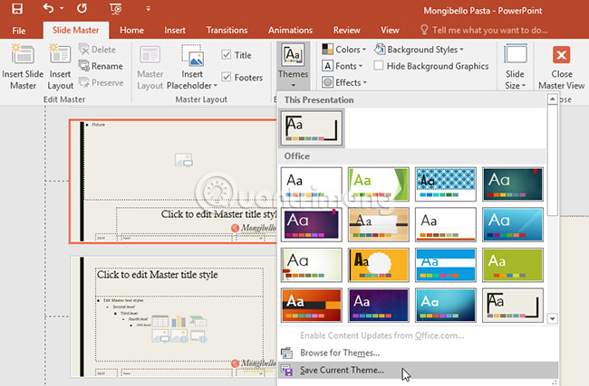 PowerPoint 2016: Learn about Slide Master view Picture 31