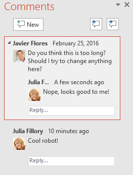 Picture 9 of PowerPoint 2016: Reviewing your presentation